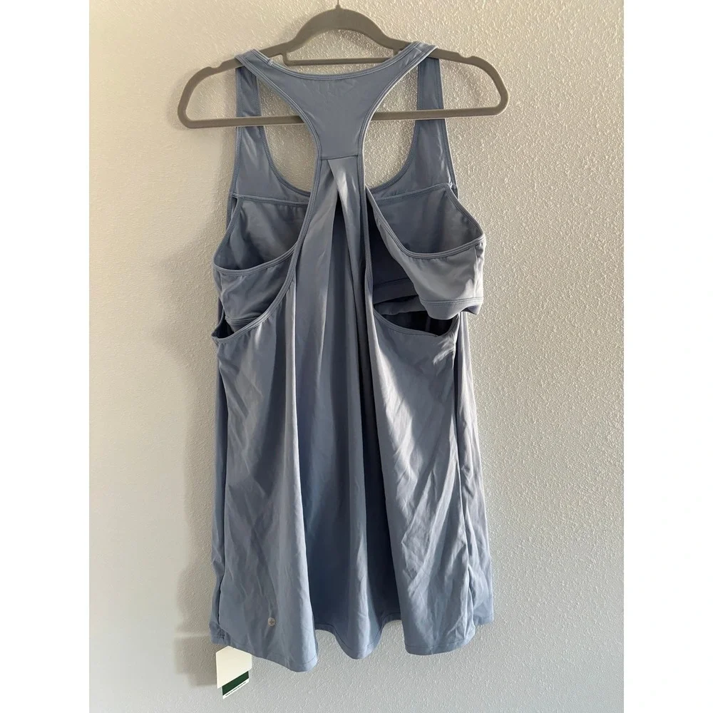 Halara U Neck Dress‎ Womens XL Blue Cut Out Flowy Sporty Quick Dry Outdoor - Picture 4 of 6